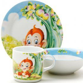 Набор детский из 3 предметов Mayer & Boch (Германия), керамика - 1