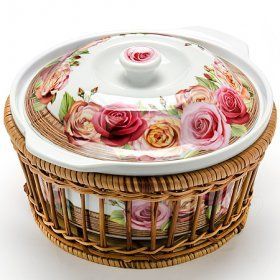 Кастрюля c крышкой Mayer & Boch (Германия), фарфор, 1 литр -