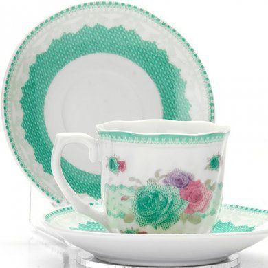 Сервиз кофейный фарфоровый Mayer & Boch (Германия), 12 предметов, костяной фарфор - 1