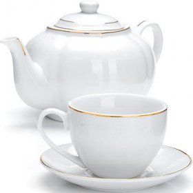 Чайный сервиз с чайником Mayer & Boch (Германия), фарфор, 13 предметов - 1