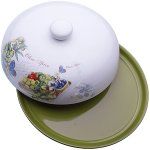 Масленка с крышкой и рисунком Mayer & Boch (Германия), доломит - 1