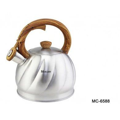 Чайник со свистком нержавеющая сталь Mercury (Китай), 4 литра, нержавеющая сталь - 1
