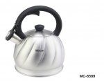 Чайник со свистком нержавеющая сталь Mercury (Китай), 4 литра, нержавеющая сталь - 1