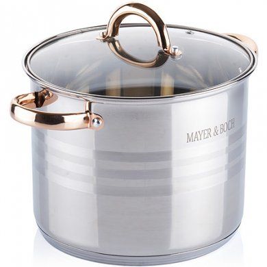 Кастрюля из стали с толстым дном Mayer & Boch (Германия), нержавеющая сталь, - 1