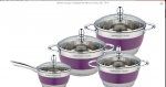 Наборы индукционных кастрюль 8 предметов Mercury (Китай), 8 предметов, нержавеющая сталь - 1