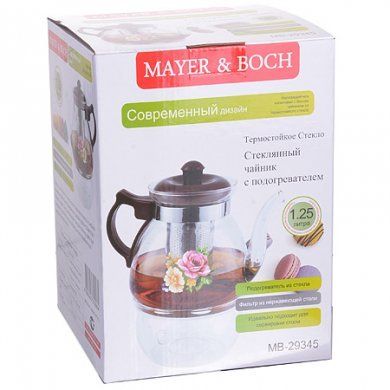 Чайник стекляный Mayer & Boch (Германия), менее 1 л, стекло - 2