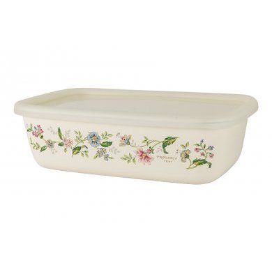 Лоток эмалированный с крышкой Ejiry (Япония), сталь, 1 литр -
