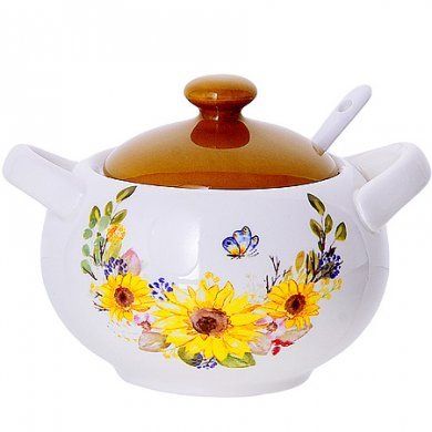 Сахарница с крышкой +ложка Mayer &amp; Boch (Германия), доломит - 1