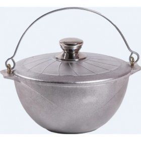 Казан литой алюминиевый с крышкой Мечта (Россия), алюминий, - 1