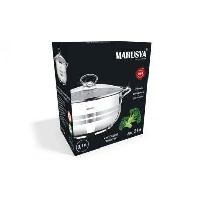 Кастрюля из нержавейки с толстым дном Маруся (Турция) (), нержавеющая сталь, - 2