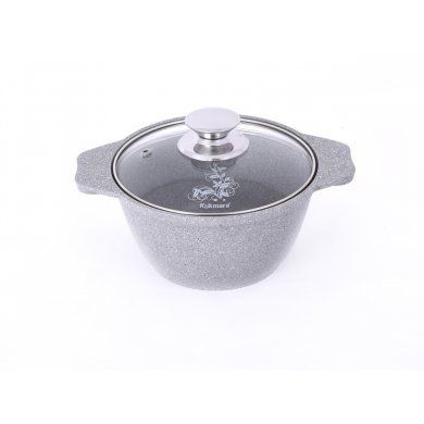 Кастрюля со стеклянной крышкой Кукмор (Россия) (), алюминий, - 1