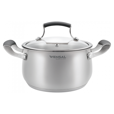Кастрюля с крышкой Vensal (), нержавеющая сталь, - 1