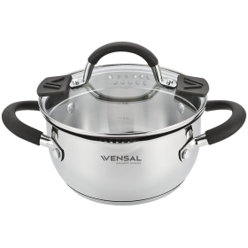 Кастрюля с крышкой Vensal (), нержавеющая сталь, - 1