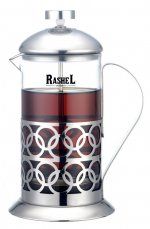 Френч-пресс из нержавеющей стали RASHEL (), менее 1 л, нержавеющая сталь - 1