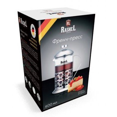 Френч-пресс из нержавеющей стали RASHEL (), менее 1 л, нержавеющая сталь - 2