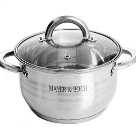 Кастрюля с крышкой 2, 9л Mayer & Boch (Германия), нержавеющая сталь, - 1