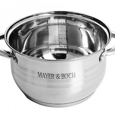 Кастрюля с крышкой 2, 9л Mayer & Boch (Германия), нержавеющая сталь, - 2