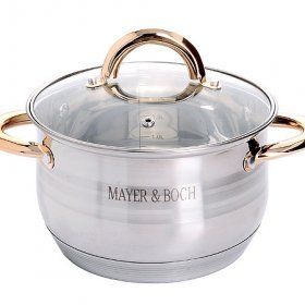 Кастрюля с крышкой Mayer & Boch (Германия), нержавеющая сталь, - 1