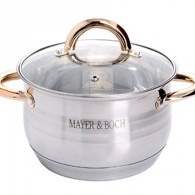 Кастрюля с крышкой Mayer & Boch (Германия), нержавеющая сталь, - 1