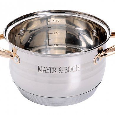 Кастрюля с крышкой Mayer & Boch (Германия), нержавеющая сталь, - 2