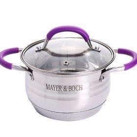 Кастрюля с крышкой Mayer & Boch (Германия), нержавеющая сталь, - 1