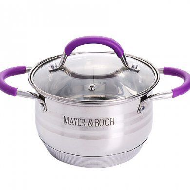 Кастрюля с крышкой Mayer & Boch (Германия), нержавеющая сталь, - 1