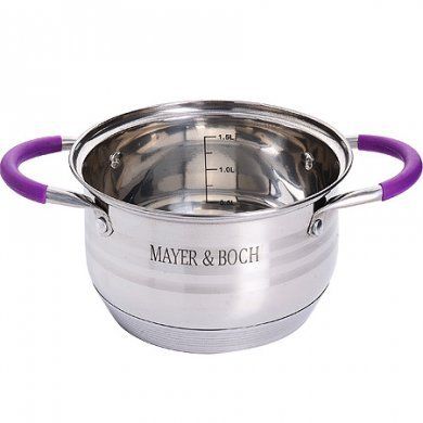 Кастрюля с крышкой Mayer & Boch (Германия), нержавеющая сталь, - 2