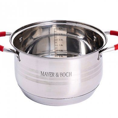 Кастрюля с крышкой Mayer & Boch (Германия), нержавеющая сталь, - 2