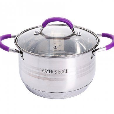 Кастрюля с крышкой Mayer & Boch (Германия), нержавеющая сталь, - 1