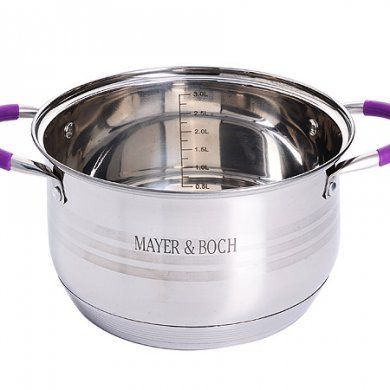 Кастрюля с крышкой Mayer & Boch (Германия), нержавеющая сталь, - 2