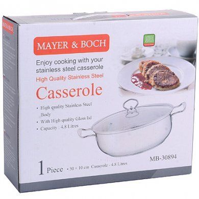 Кастрюля нержавейка с крышкой Mayer & Boch (Германия), нержавеющая сталь, - 4
