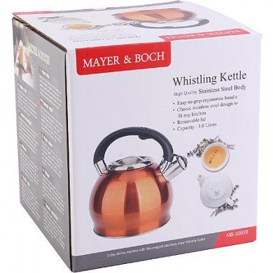 Чайник со свистком Mayer & Boch (Германия), 3 литра, нержавеющая сталь - 4