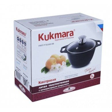 Кастрюля со стеклянной крышкой Кукмор (Россия) (), алюминий, - 3