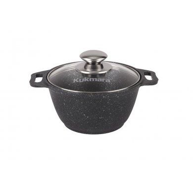 Кастрюля 1л со стеклянной крышкой Кукмор (Россия) (), алюминий, - 1