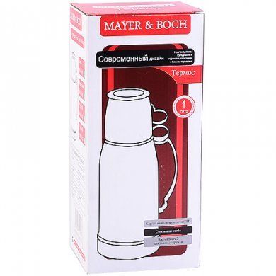 Термос и 2 кружки Mayer & Boch (Германия), пластик, 1 литр - 4