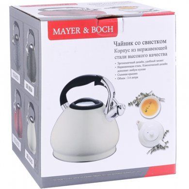 Чайник со свистком Mayer & Boch (Германия), 3 литра, нержавеющая сталь - 3