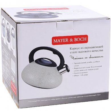 Чайник со свистком Mayer & Boch (Германия), 3 литра, нержавеющая сталь - 3