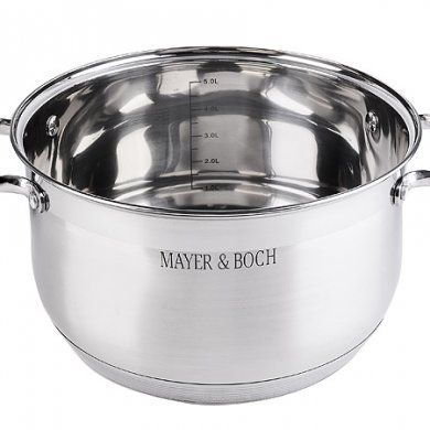 Кастрюля нержавеющая сталь Mayer & Boch (Германия), нержавеющая сталь, - 2
