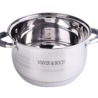 Кастрюля с крышкой Mayer & Boch (Германия), нержавеющая сталь, - 2