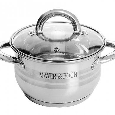 Кастрюля с крышкой Mayer & Boch (Германия), нержавеющая сталь, - 1