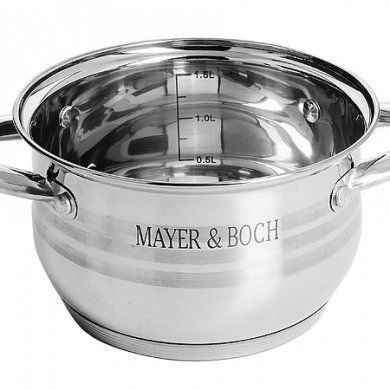 Кастрюля с крышкой Mayer & Boch (Германия), нержавеющая сталь, - 2