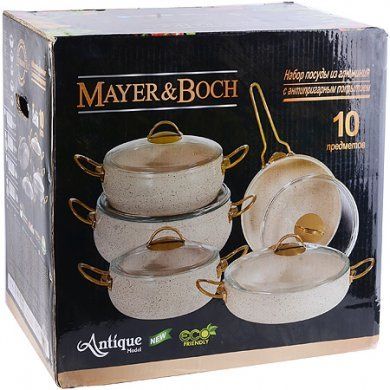 Набор посуды 10 предметов Mayer & Boch (Германия), 12 предметов, алюминий - 4