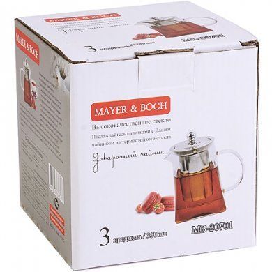Чайник заварочный Mayer & Boch (Германия), менее 1 л, нержавеющая сталь - 4