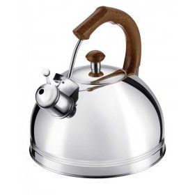 Чайник со свистком Regent inox (Италия), 4 литра, нержавеющая сталь - 1