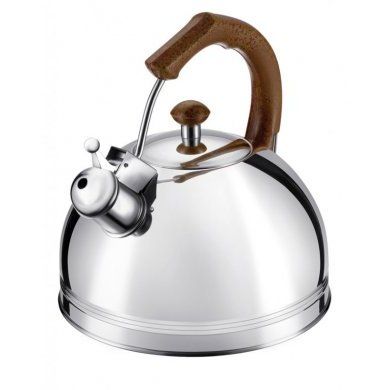 Чайник со свистком Regent inox (Италия), 4 литра, нержавеющая сталь - 1