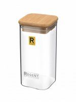 Банка для сыпучих продуктов Regent inox (Италия), стекло - 1
