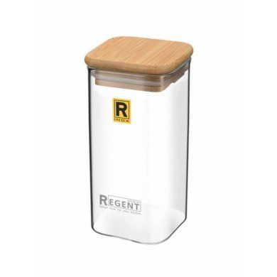 Банка для сыпучих продуктов Regent inox (Италия), стекло - 1