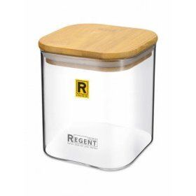 Банка для сыпучих продуктов Regent inox (Италия), стекло - 1