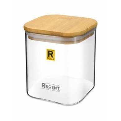 Банка для сыпучих продуктов Regent inox (Италия), стекло - 1