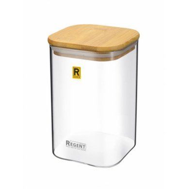 Банка для сыпучих продуктов Regent inox (Италия), стекло - 1